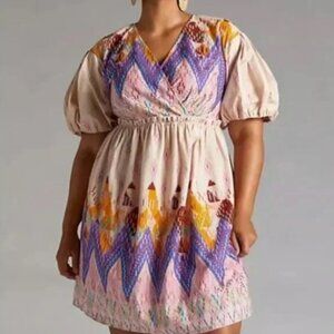 Anthropologie "Not So Serious" by Pallavi Mohan Mini Dress - Size 2X